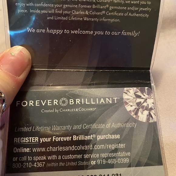 4ct total weight Charles and colvard engagement - Picture 5 of 5